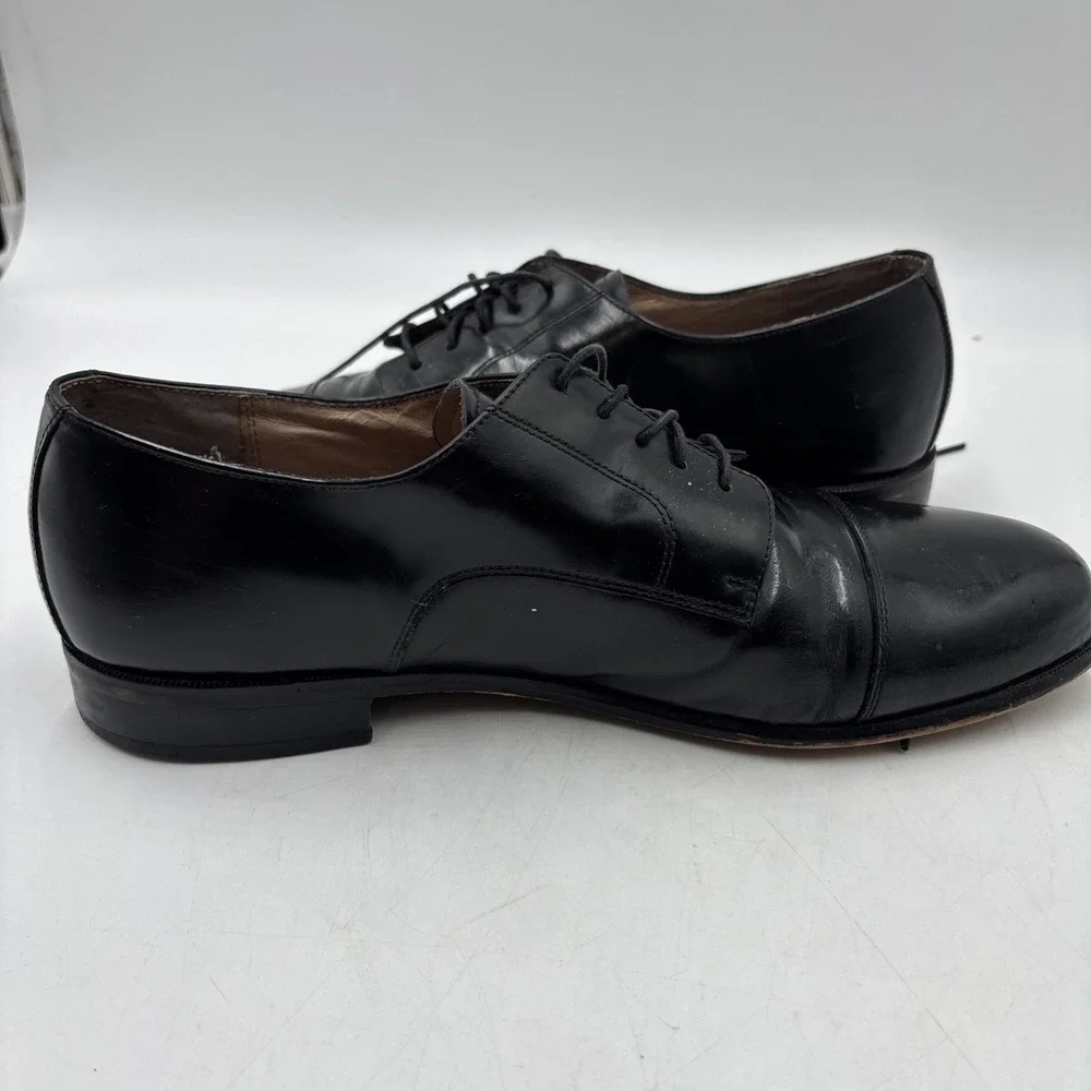 Bostonian Shoes Mens Size 11M Black Leather Cap Toe Oxford Dress Made In USA